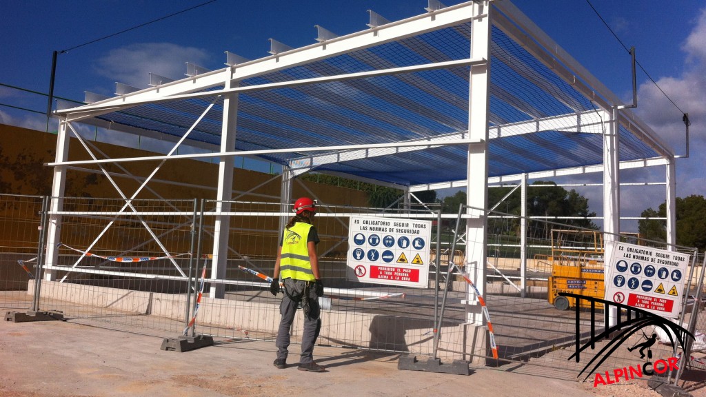 Montaje de redes de seguridad EN1263-1 Tipo S